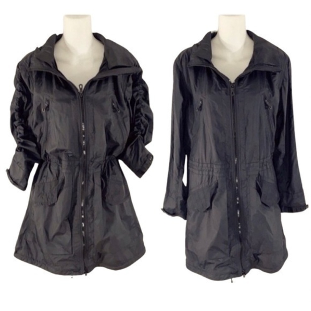 Ralph Lauren Active black zipper bungee hoodie windbreaker